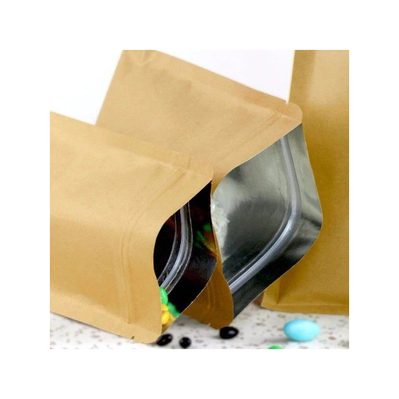 hersluitbare kraft doypack zakken met hermetische ritssluiting voor voedselbewaring