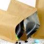 sachets doypack kraft refermables avec zip hermetique pour conservation des aliments