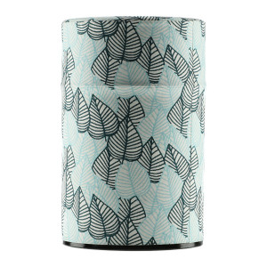 cilindervormige doos van washi-papier met bladmotief voor Ryokucha groene thee Thés & Traditions