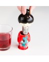 Tee-Ei Maiko in Form einer japanischen Puppe mit Edelstahlfilter und rotem Kräutertee-Glas
