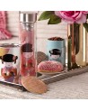 Teedose Little Geisha mit Illustration einer Geisha mit Fächer und rosafarbenen Blütenmotiven