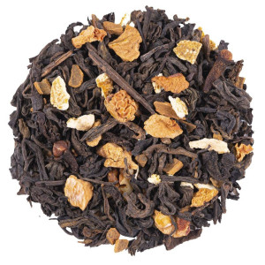 Pu-Erh-Teemischung mit Orangenschalen und Zimtstangen von Thés & Traditions