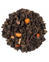 thé oolong dongaao feuilles roulées avec morceaux d'écorces d'agrumes