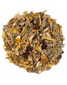 Kräuterteemischung mit Nelken, Orange, Agrumensamen, Blättern und Zitrusschalen