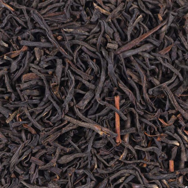 losse zwarte thee bladeren Rwanda Rukeri OP natuurlijke textuur en kleur