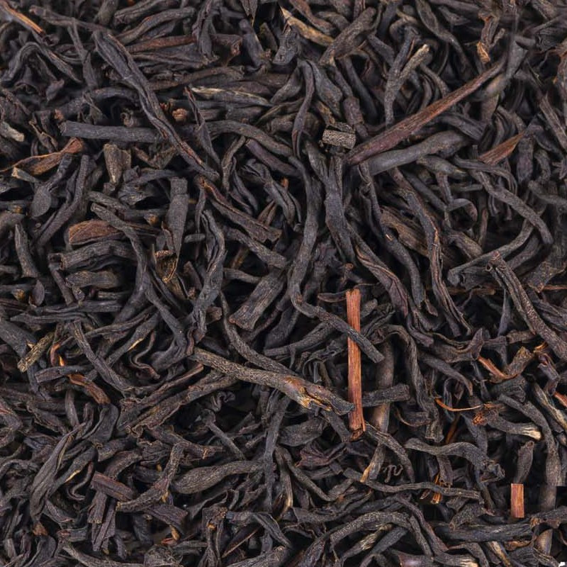 lose Blätter des ruandischen Schwarztees Rukeri OP – natürliche Textur und Farbe