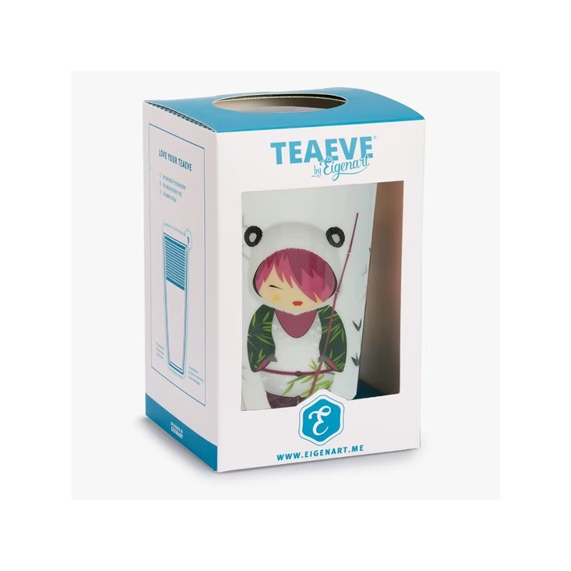 Tisanière Animals Panda avec infuseur intégré motif panda et bambou