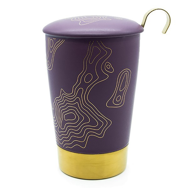 Mug Precious Map Aubergine Mug Precious Map Aubergine