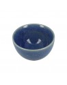 Dark blue celadon cup with crackled texture for tea or infusion