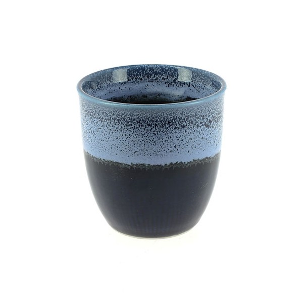 Cup azure blue rim