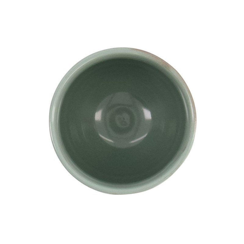 blauwgrijze keramische yunomi sencha kopje capaciteit 20 cl glanzende afwerking