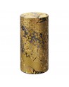 Boîte washi Kin no Han motifs floraux et géométriques dorés et noirs pour thé