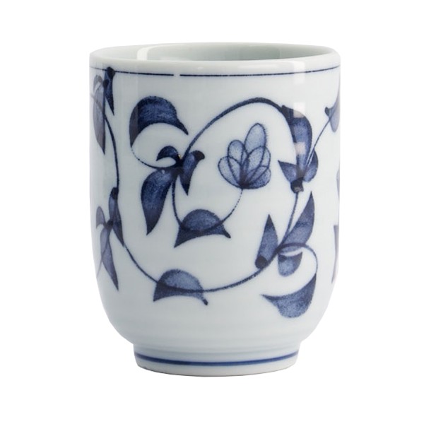 Tasse thé porcelaine Pivoine Bleu