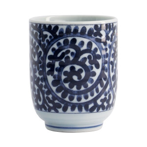 Tasse japonaise spirale Bleu