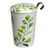 Tisanière TEAEVE® Trees Ginkgo d’Eigenart en porcelaine avec motifs de feuilles de Ginkgo vertes