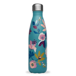 isothermal bottle boheme blue grey 500ml qwetch