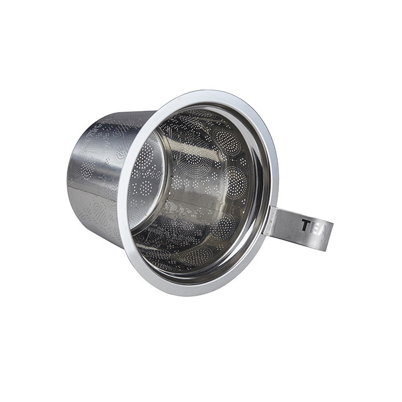 Teiera Komorebi nera in acciaio inossidabile con filtro perforato per infusione di tè