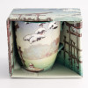 Vintage Tori mok 380ml decor Japans landschap met wolken en torii in geschenkdoos