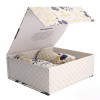 geschenkset met drie mokken Japans bloemendecor goud en blauw in elegante doos Thés & Traditions