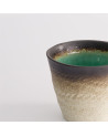 Japanse Yamasaku-mug in jadegroen steengoed