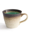 Japanse Yamasaku-mug in jadegroen steengoed