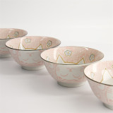 Set of 4 Kawaii Lucky Cat Bowls - Tokyo Design Studio