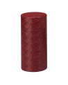 Cylindrical box in red washi paper with black weaving pattern for tea and infusions