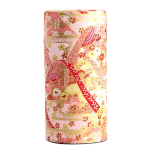 Washi Sakura Pink Tea Box - Japanese Crafts & Sakura Flowers