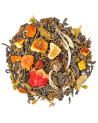 White tea blend dried leaves citrus pieces and dehydrated strawberry Thés & Traditions