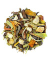 white tea blend ginger leaves and dried lemon pieces