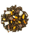 Mischung aus Oolong-Tee mit Mandelstückchen, Schokolade und Zitrusschalen