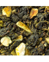 mengsel van oolong thee met gedroogde sinaasappelschillen voor geparfumeerde infusie
