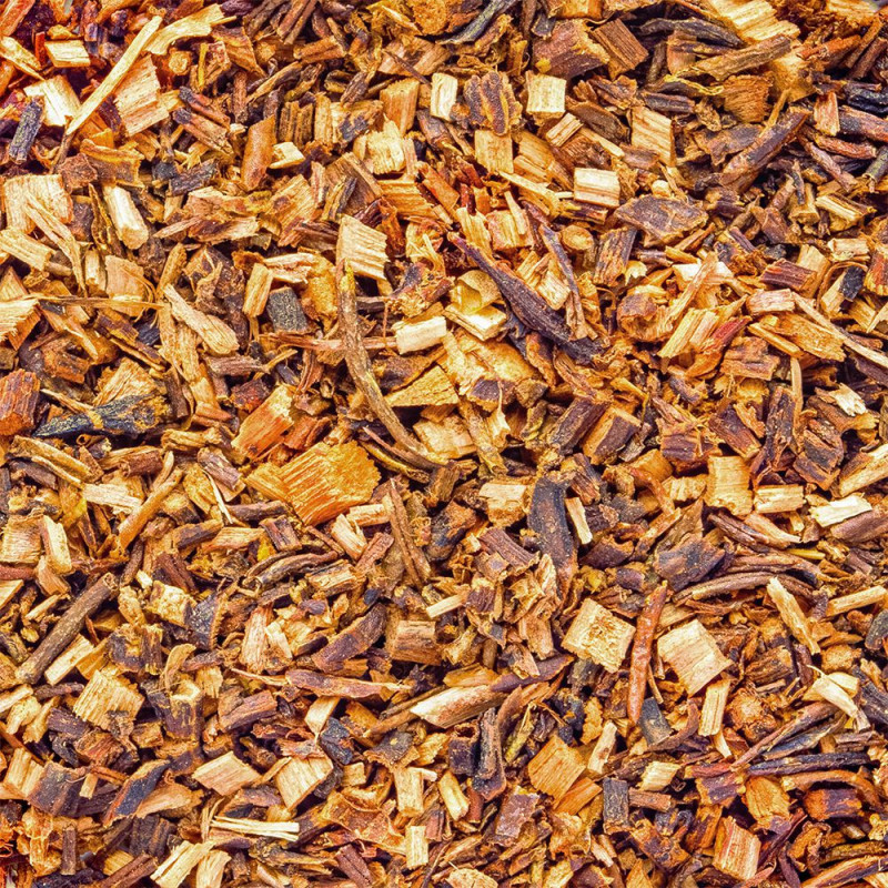 Mischung aus Blättern und Zweigen von Honeybush für die Aufguss von Thés & Traditions