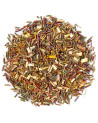 Mischung aus grünem Rooibos in Blattform mit grünen, roten und beigen Farbtönen