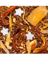 Mischung aus Rooibos Zitrone mit Meringue-Noten, Zitrusstücken, getrockneten Blüten und weißen Zuckersternen