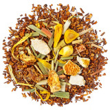 mengsel van rooibos citroen stukjes schil en gedroogde kruiden voor fruitige en verfrissende infusie