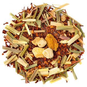 Rooibos-Ingwer-Zitronenmischung mit Schalen- und Krautstücken