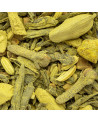 Mischung aus grünem Tee, Chai, Matcha mit Gewürzen Nelken, Kardamom und Zimt