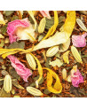 mélange rooibos avec pétales de fleurs graines et feuilles pour infusion aromatique