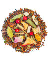 mélange de rooibos claremont avec feuilles d agrumes baies rouges et morceaux de fruits secs