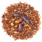 Mengsel van rooibos met stukjes cacao en kruiden voor lekkere infusie