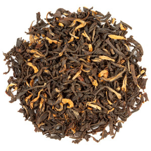 zwarte Assam SFTGFOP 1 Tonganagaon thee met hele bladeren en gouden knoppen