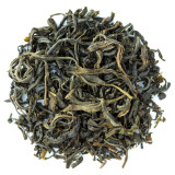 groene Mao Feng Hua Hai thee met hele gedroogde bladeren in donkergroene en lichtbruine kleur