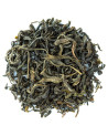 Mao Feng Hua Hai green tea whole dried leaves dark green and light brown color