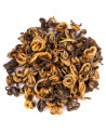 Black Golden Snail 1st Grade black tea rolled black and golden leaves