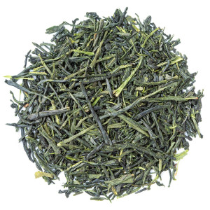 Grüntee Gyokuro Kusanagi ganze Blätter, dunkelgrün gerollt