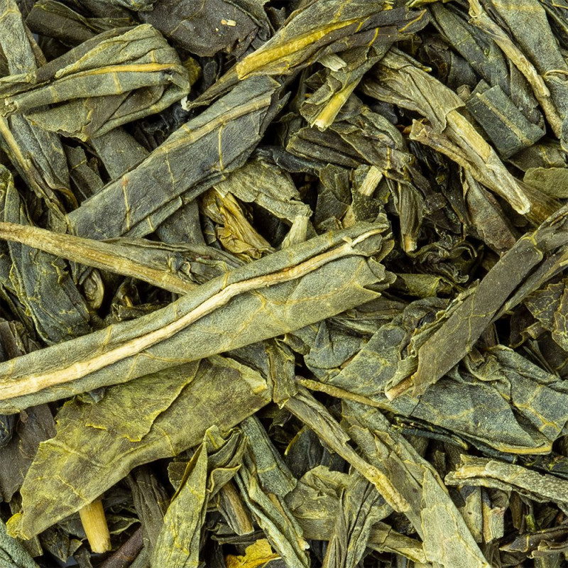 gedroogde sencha groene thee bladeren voor infusie