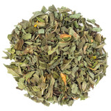 gedroogde bladeren van pepermunt kruidenthee voor natuurlijke infusie