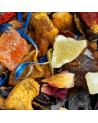 miscela di frutta secca e fiori blu per tisana fruity juice Thés et Traditions