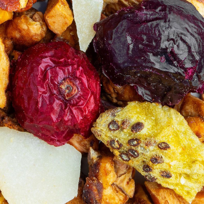 dried fruits cherry coconut herbal tea Thés & Traditions natural blend ingredients